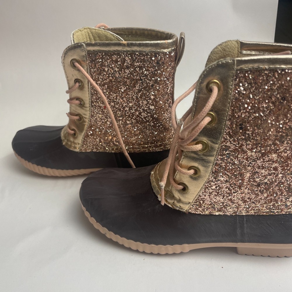 Avanti kids rose pink/brown Glitter Duck Boots size 2